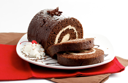 Chocolate Peanut Butter Cake Roll
