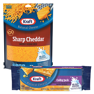 Kraft Shredded or Chunk Cheeses